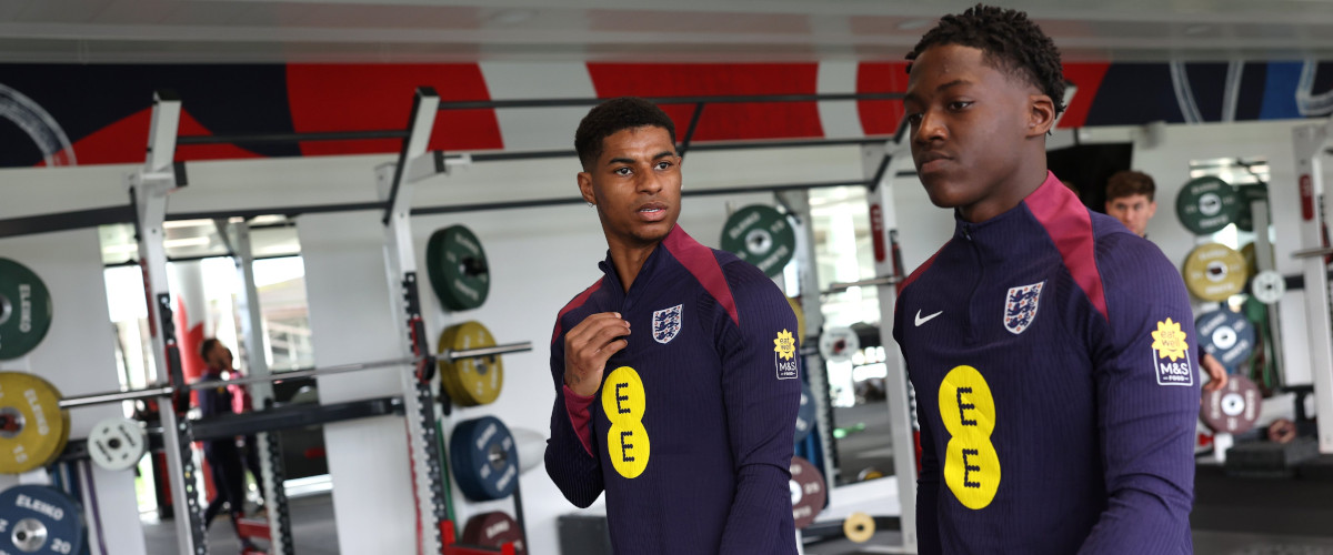Marcus Rashford i Kobbie Mainoo zgrupowanie reprezentacji Anglii