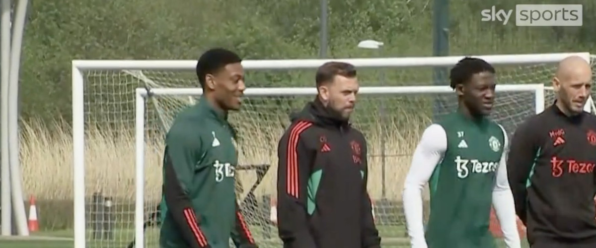 Anthony Martial na sesji treningowej Manchesteru United