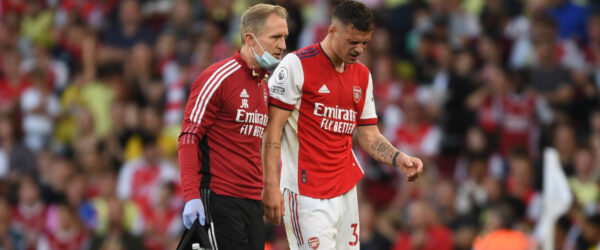 Jordan Reece oraz Granit Xhaka Arsenal