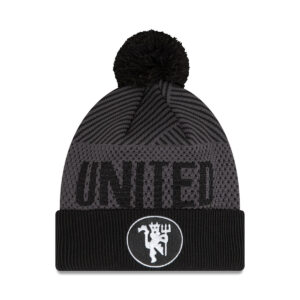 Czapka New Era Manchester United Engineered Black Grey Cuff Knit Beanie Hat 60432045